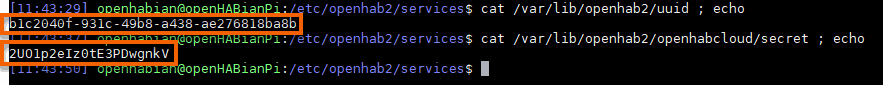 OpenHab Cloud Connector - UUID and Secret