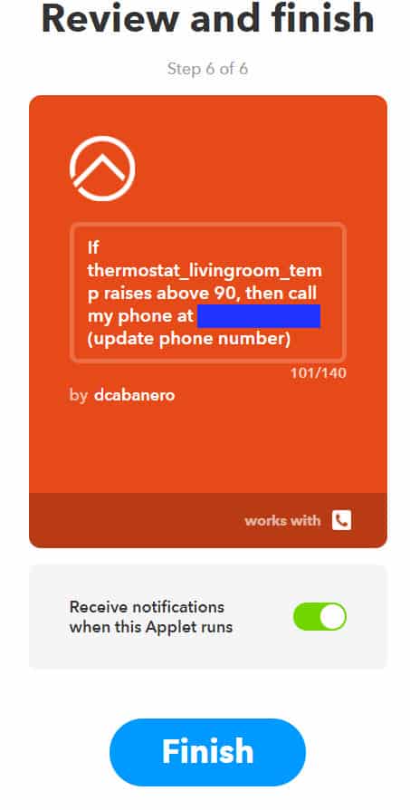 Openhab IFTTT Integration - Create Action 7