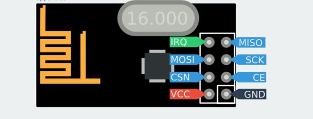 DIY Home Automation Sensors - NRFl01 Pin Layout