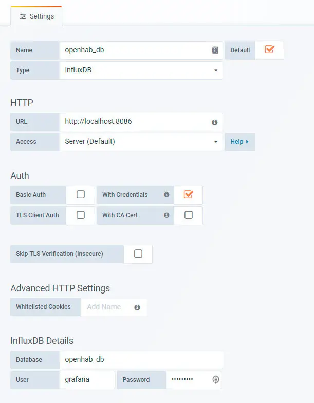 OpenHab Persistence Tutorial: Graphs with InfluxDB + Grafana Dashboard