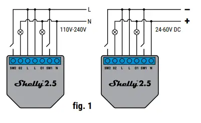 Converting a SHELLY 2.5 into a 2 dry contacts switch